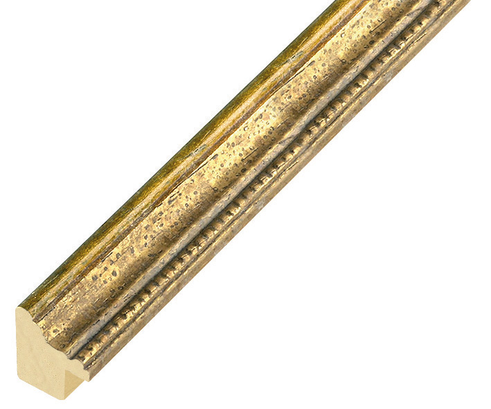 Asta ayous - Larg.15mm Alt.18 - Oro, filetto decorato - 213GOLD