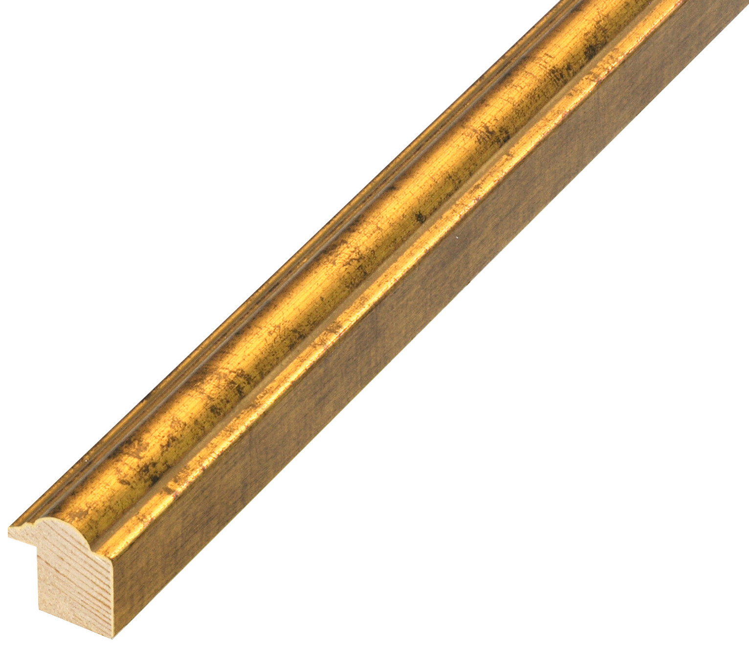 Asta in pino giuntato Larg.22 mm Alt.24 - Oro anticato - 344OROANTIC