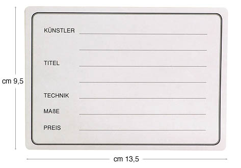 Etichette non adesive in tedesco - Conf. 50 etichette