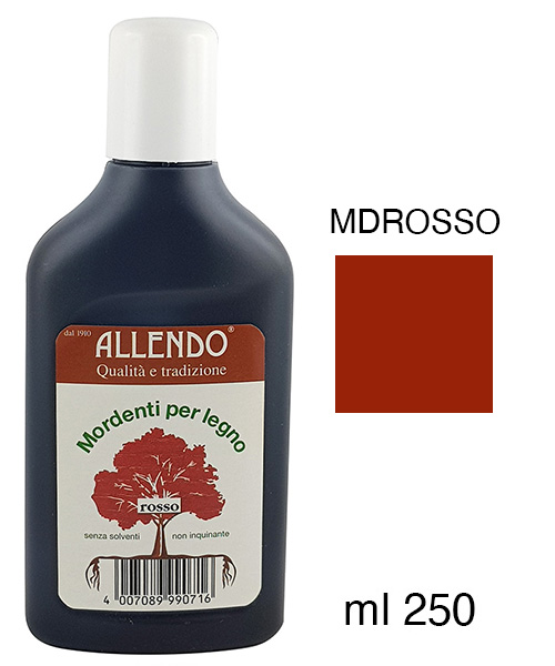 Mordente per legno - Flacone da 250 ml - Rosso