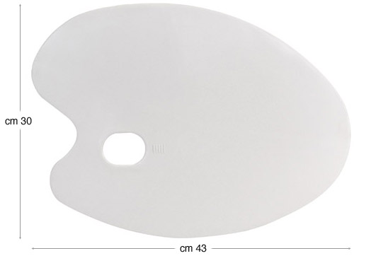 Tavolozze ovali in plastica cm 30x43