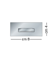 Piastra zinco autoadesiva per specchi pesanti - cm 4x8